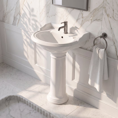 Fairford Winchester Pro 500mm 1 Tap Hole Basin and Pedestal