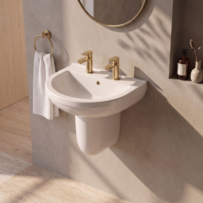 Fairford Hora 550mm 2TH Basin and Semi Pedestal