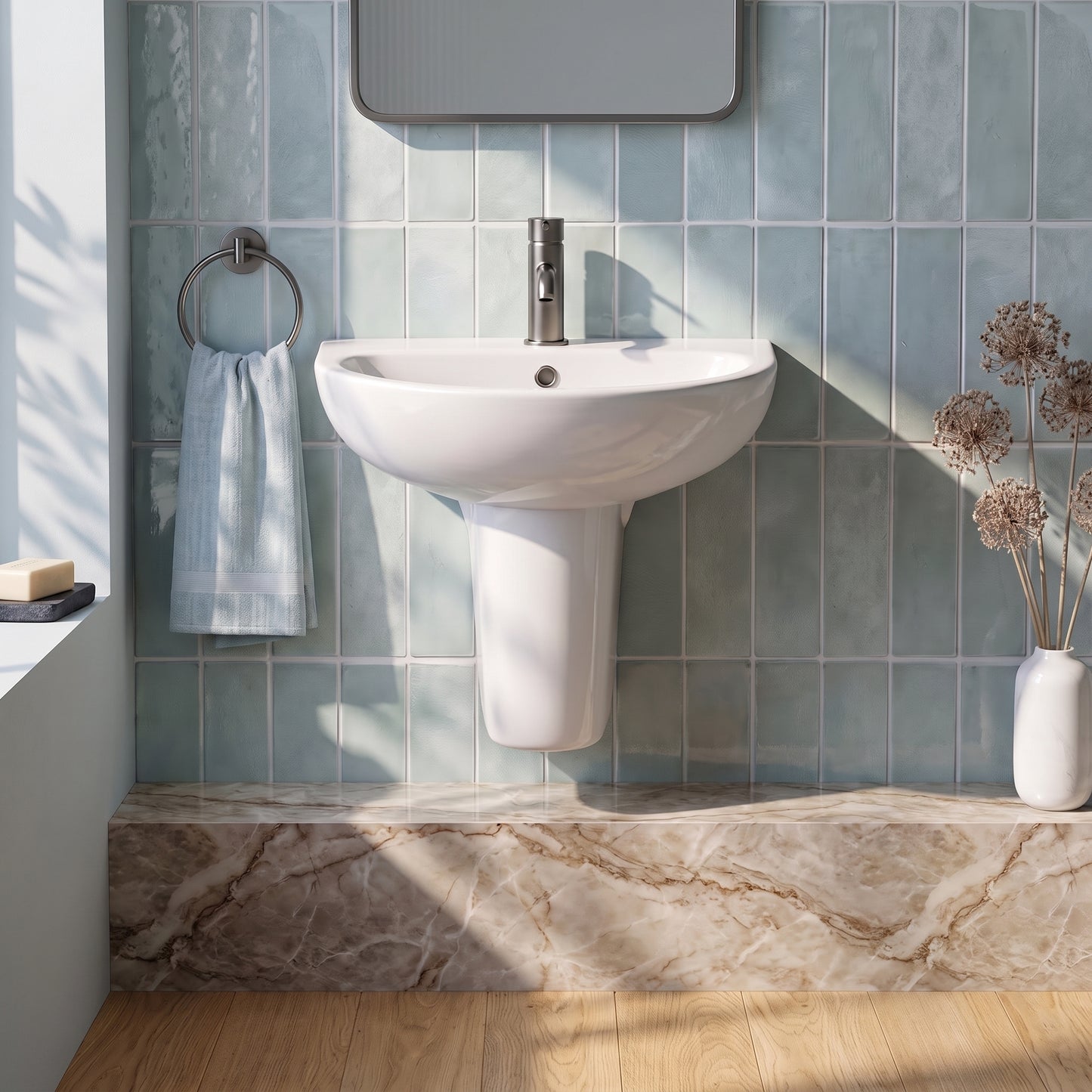 Fairford Tiene Basin with Semi Pedestal
