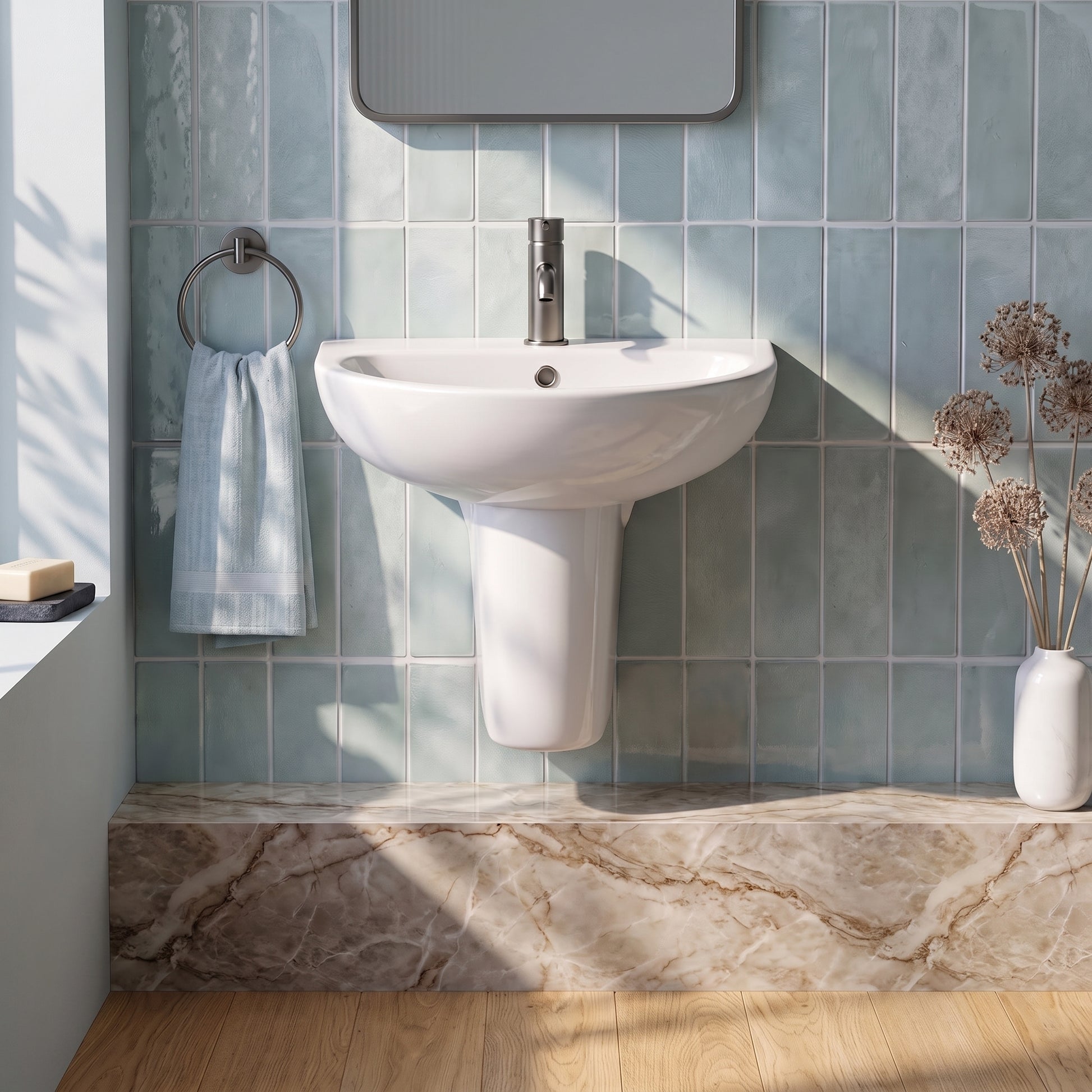 Fairford Tiene Basin with Semi Pedestal