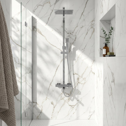 Fairford Block Exposed Shower Kit with Bath Filler