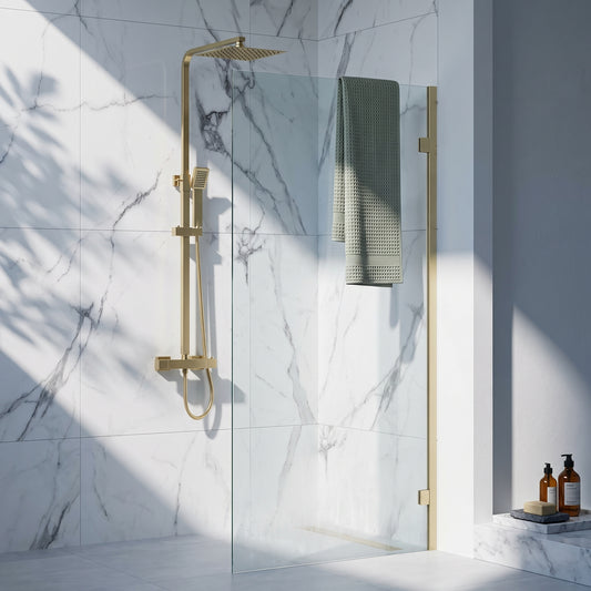 Fairford Earlwood Brushed Brass Exposed Shower Kit