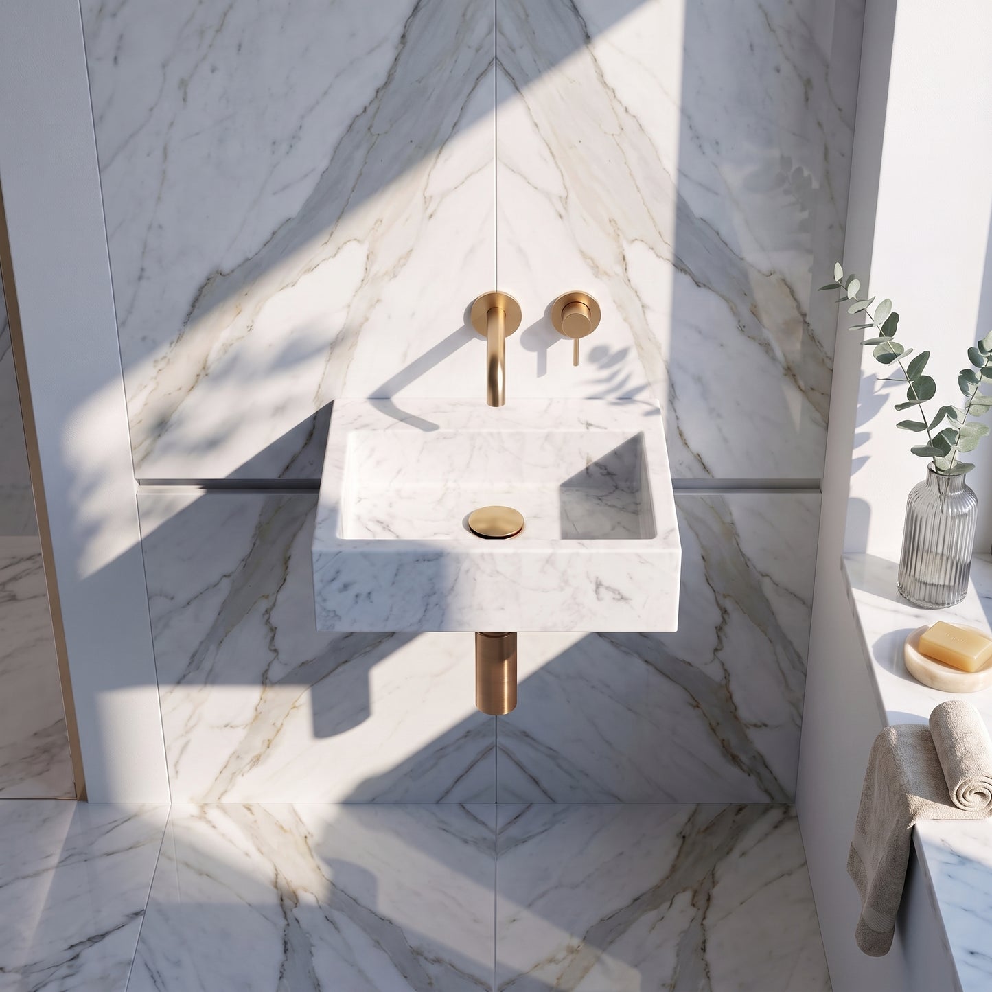 300 x 250mm 0 Tap Hole Wall Hung Basin