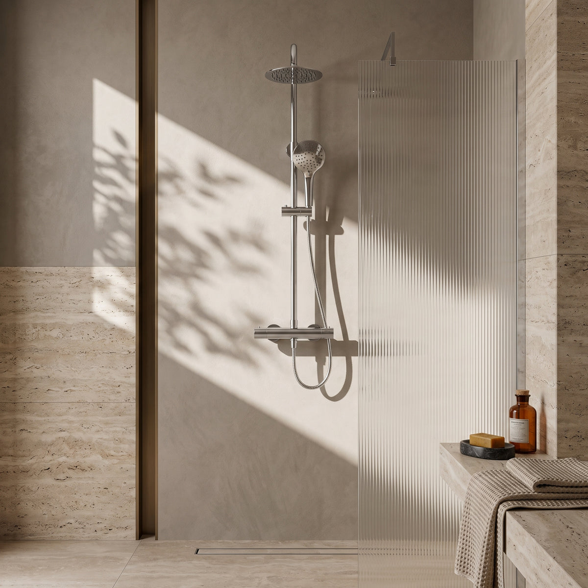 Fairford Element Pro Exposed Round Shower Kit, Chrome