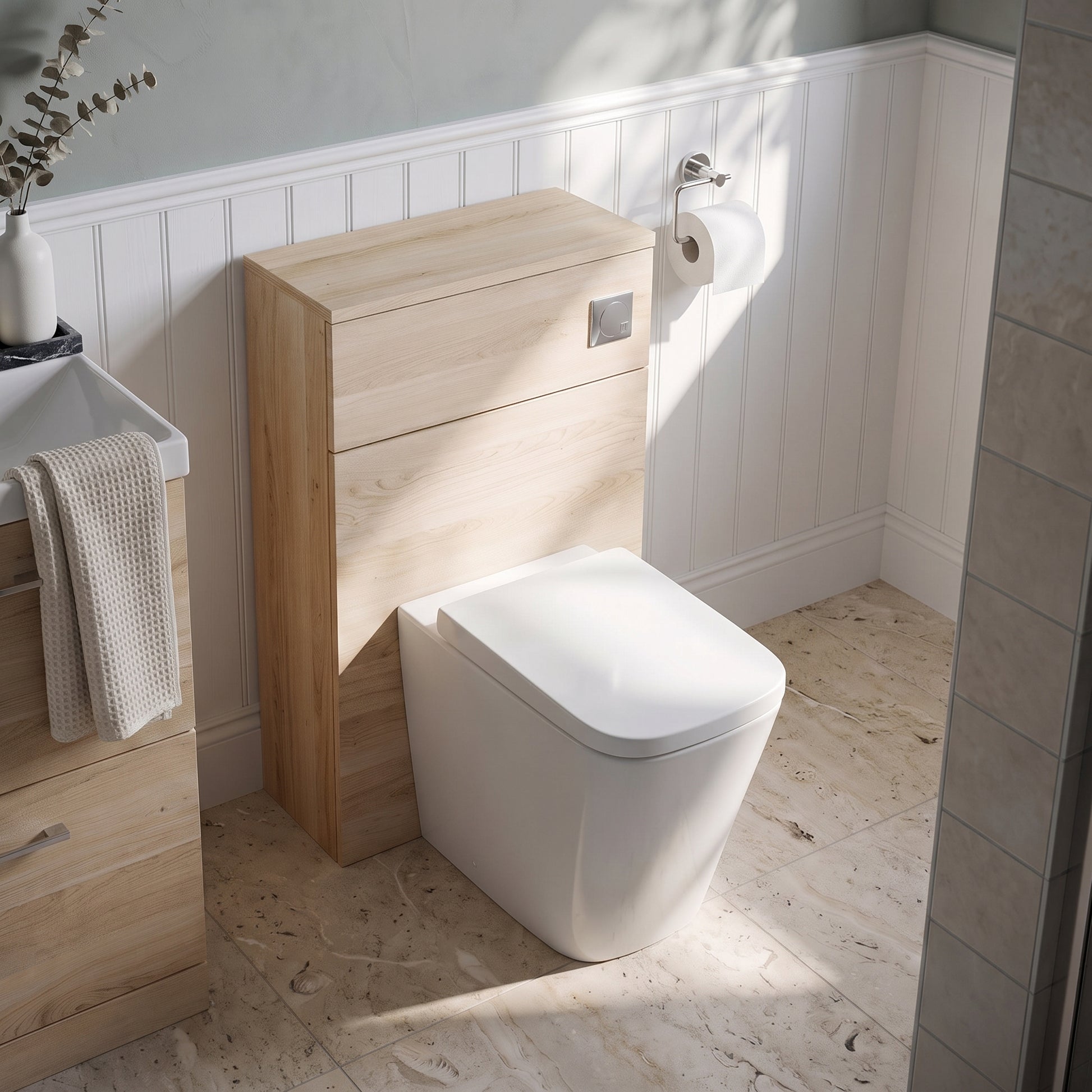 Fairford Aspri Bleached Oak 500mm WC Unit
