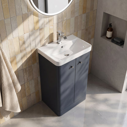 Fairford Crayo 500mm Soft Black Floor Standing Vanity Unit