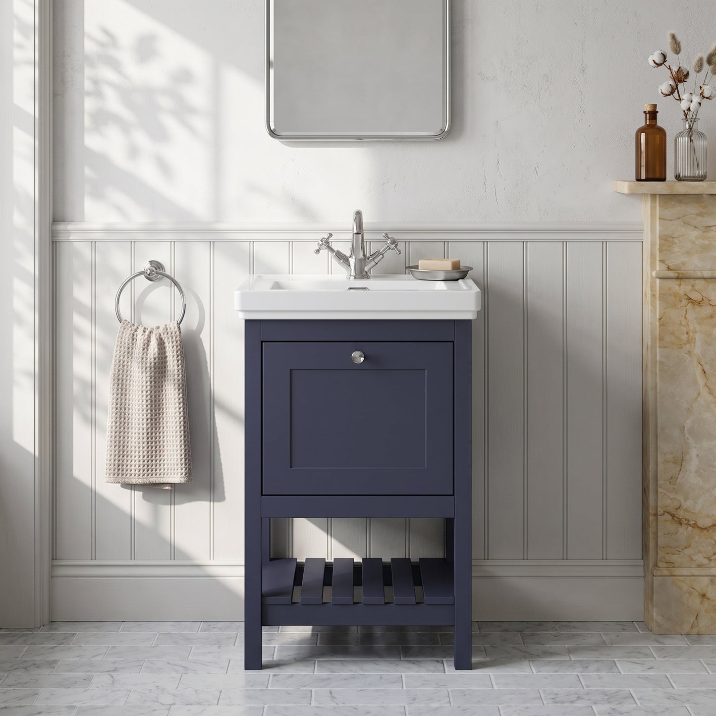 Fairford Juliette 500mm Indigo Blue 1 Tap Hole Floorstanding Vanity Unit