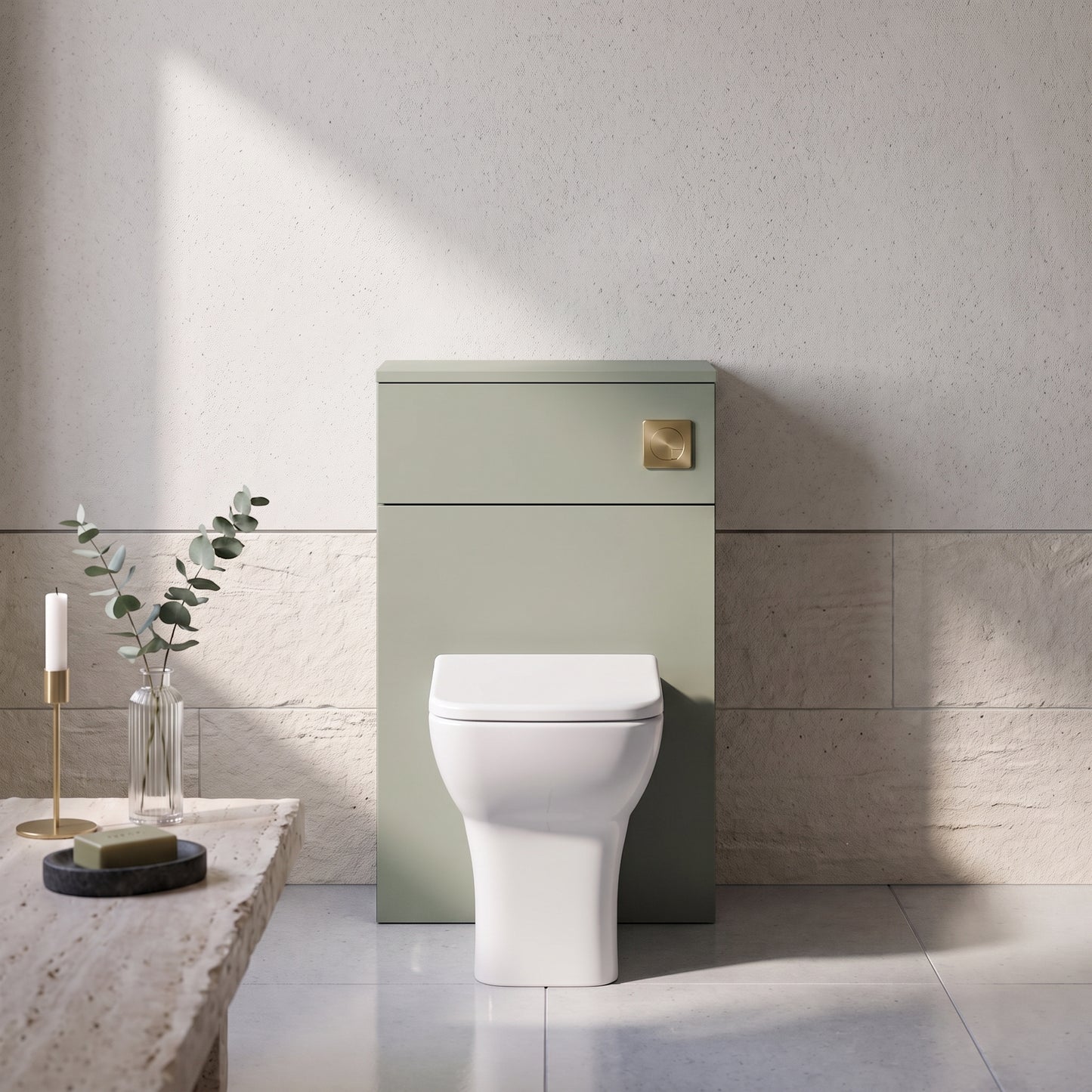 Fairford Aspri 2 500mm Satin Green WC Unit