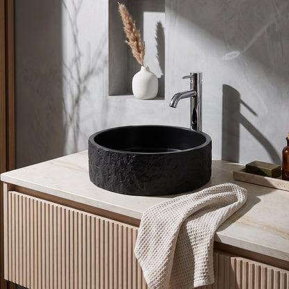 365 x 365mm Naturale Black Round Countertop Basin