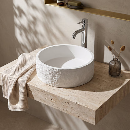 365 x 365mm Naturale White Round Countertop Basin