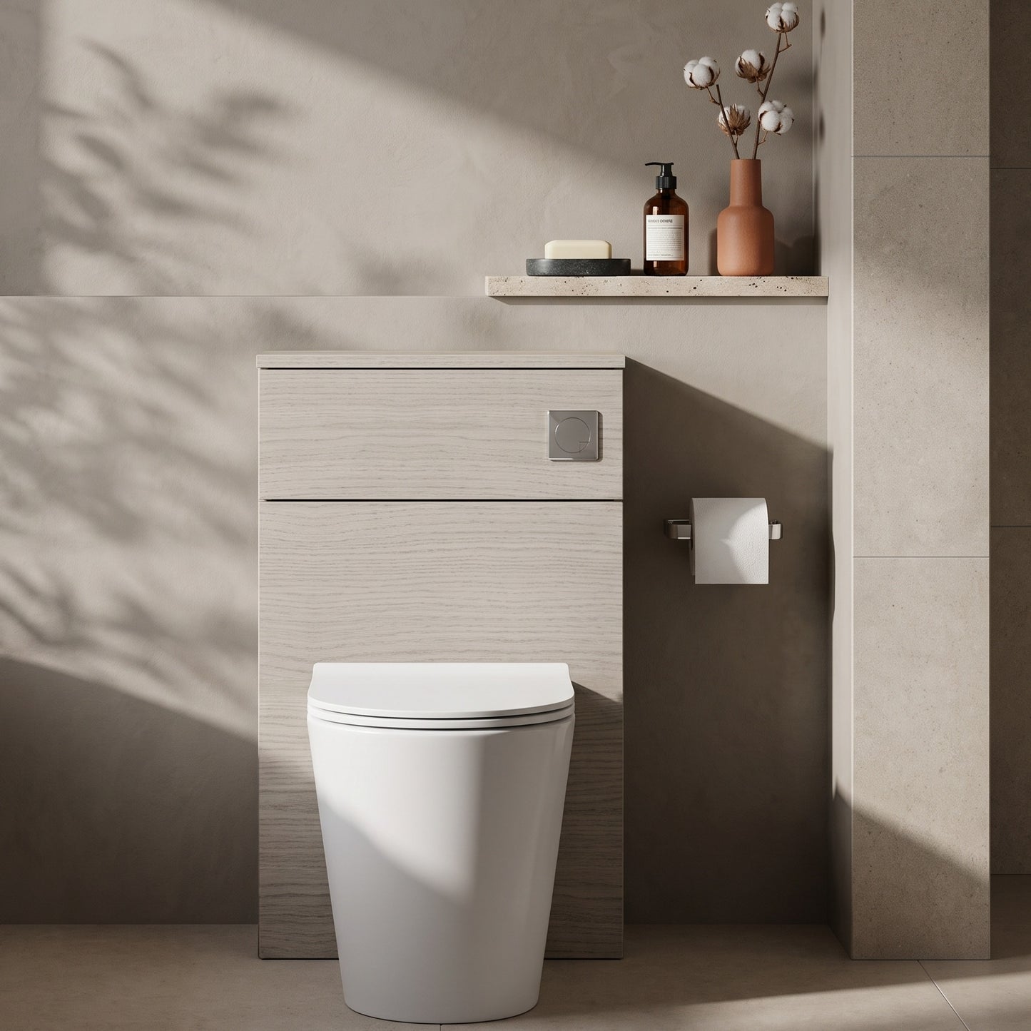 Fairford Aspri 2 500mm Solace Oak WC Unit