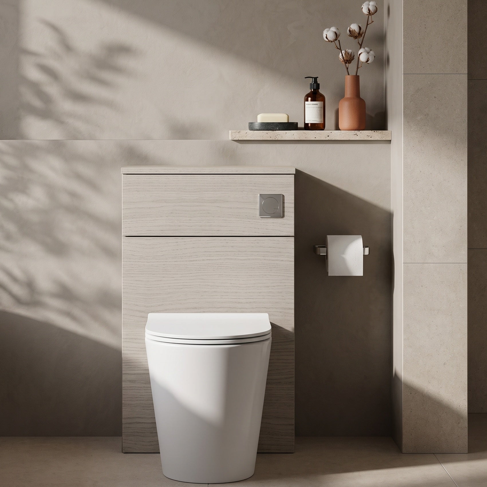 Fairford Aspri 2 500mm Solace Oak WC Unit