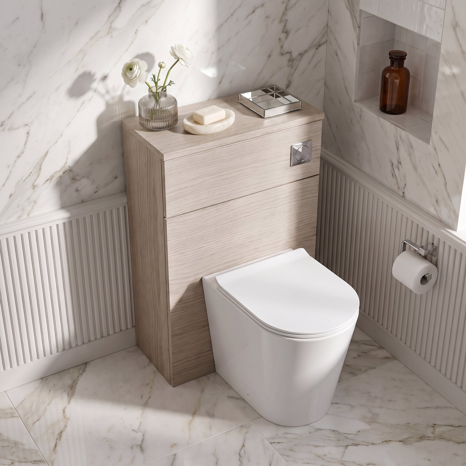 Fairford Aspri 2 500mm Solace Oak WC Unit