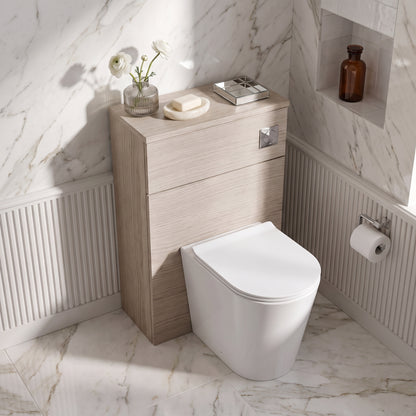 Fairford Aspri 2 500mm Solace Oak WC Unit