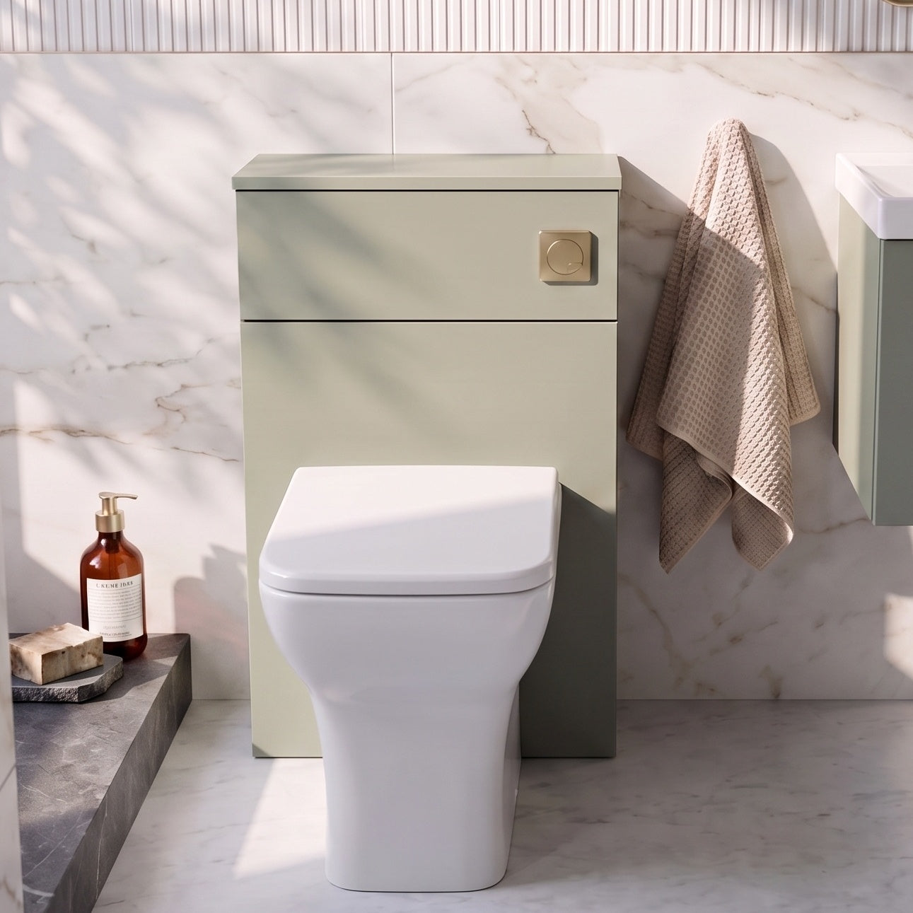 Fairford Aspri 2 500mm Satin Green WC Unit