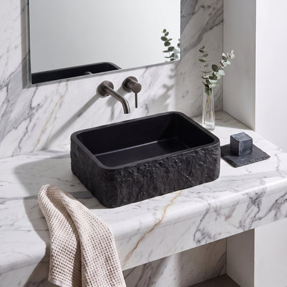 406 x 286mm Naturale Black Rectangle Countertop Basin