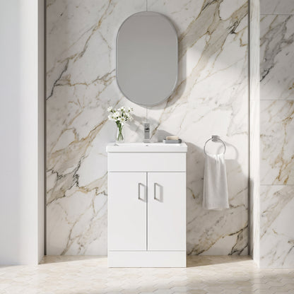 Fairford Kingsly Gloss White 500mm Floor Standing Vanity Unit
