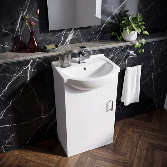 Fairford Opto 450mm Gloss White Vanity Unit