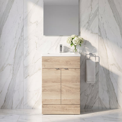 Fairford Union 500mm Bleached Oak Slimline Vanity Unit