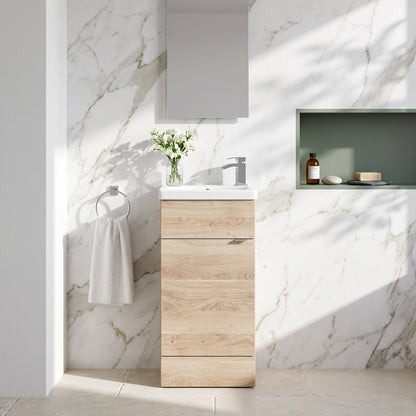 Fairford Union 400mm Bleached Oak Slimline Vanity Unit