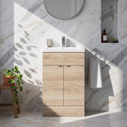 Fairford Union 600mm Bleached Oak Slimline Vanity Unit