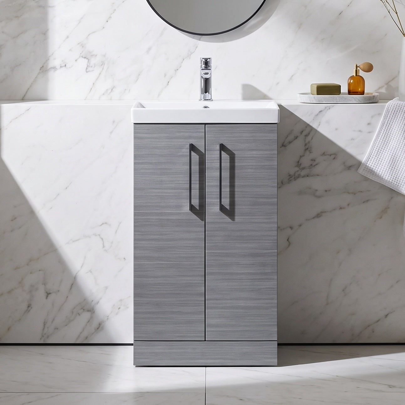 Fairford Aspri 2 500mm Anthracite Floor Standing Vanity Unit