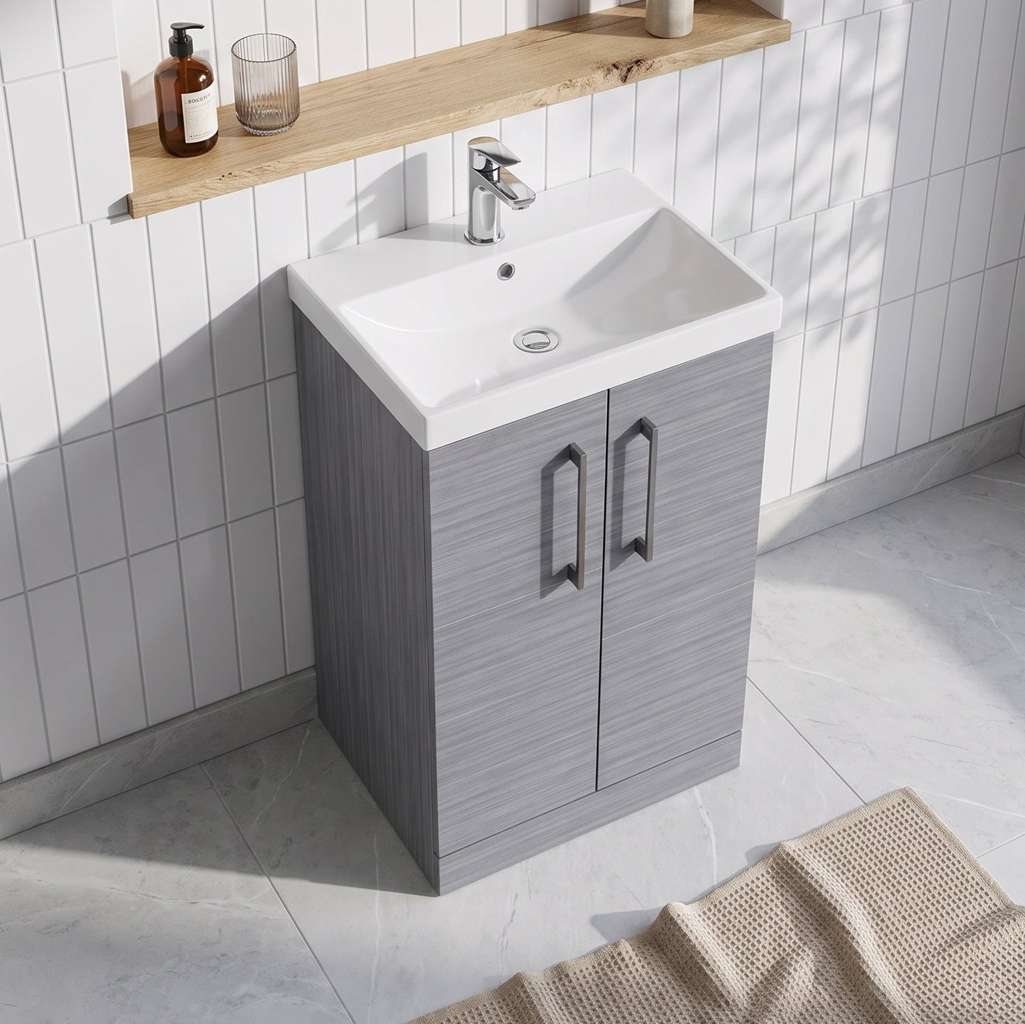 Fairford Aspri 2 500mm Anthracite Floor Standing Vanity Unit