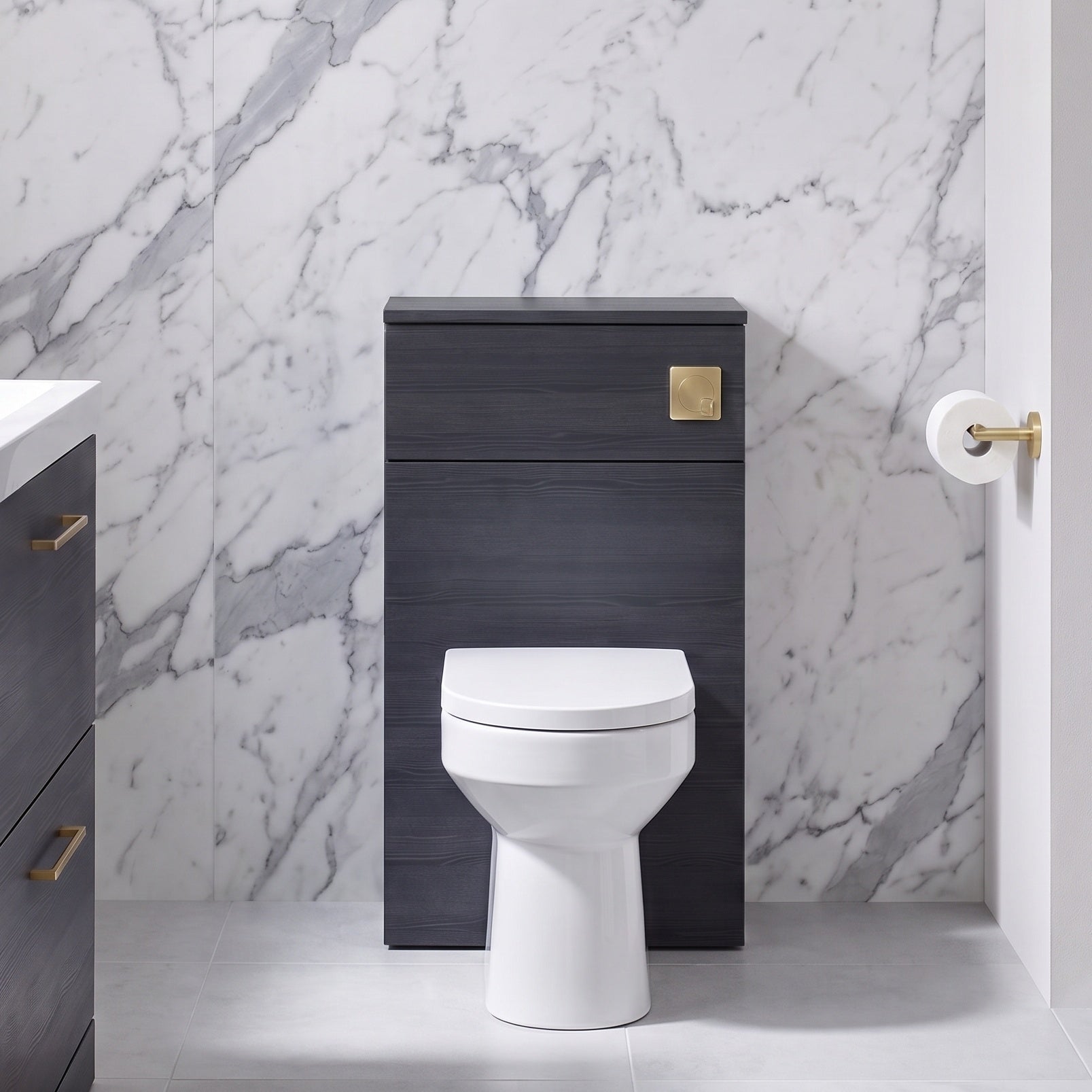 Fairford Aspri 2 500mm Charcoal Black WC Unit