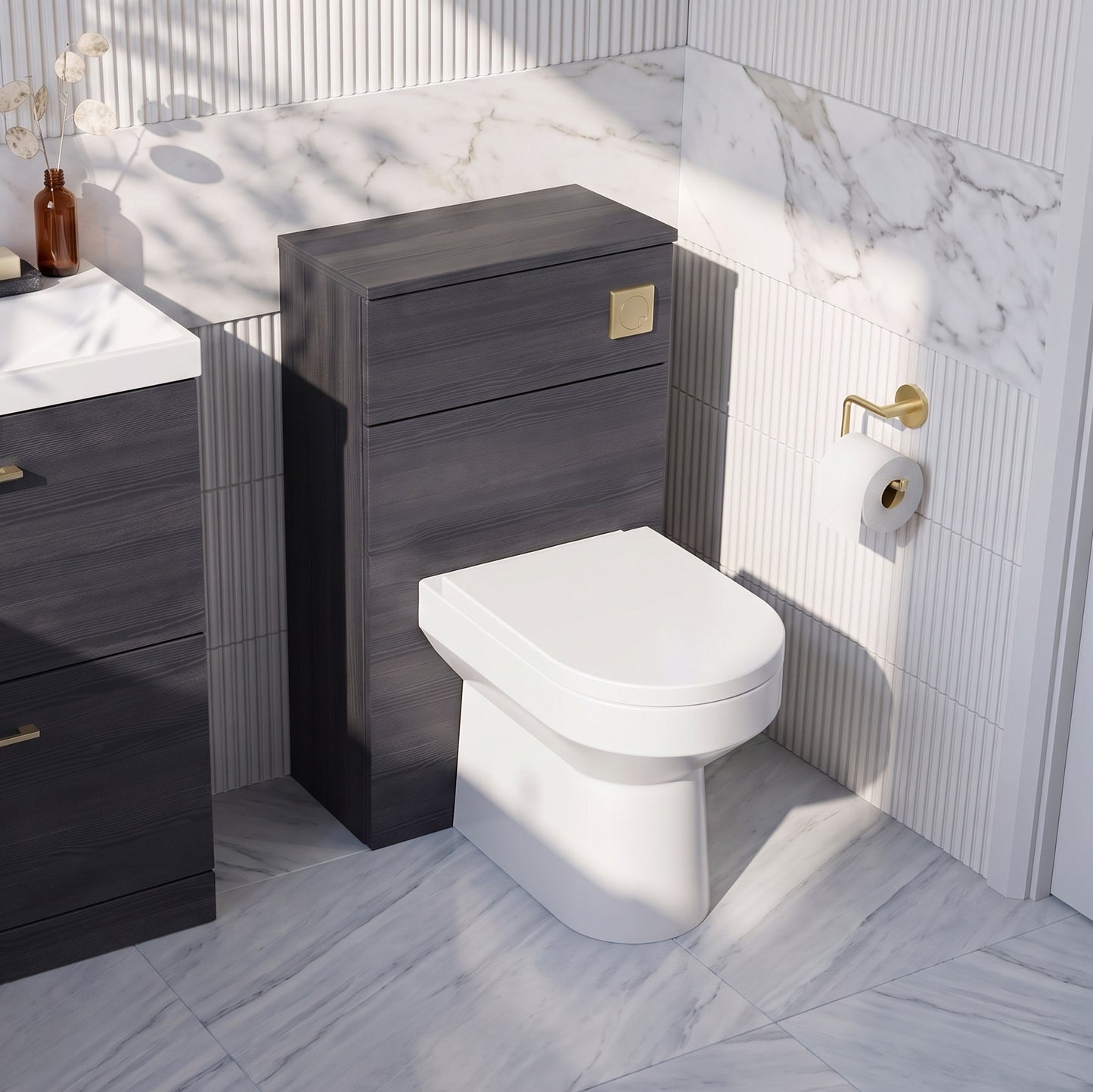 Fairford Aspri 2 500mm Charcoal Black WC Unit