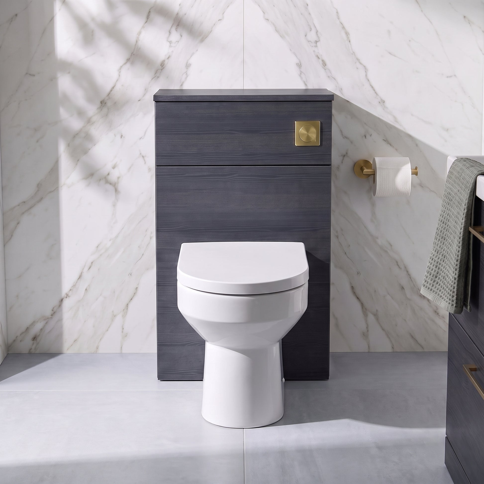 Fairford Aspri 2 500mm Charcoal Black WC Unit