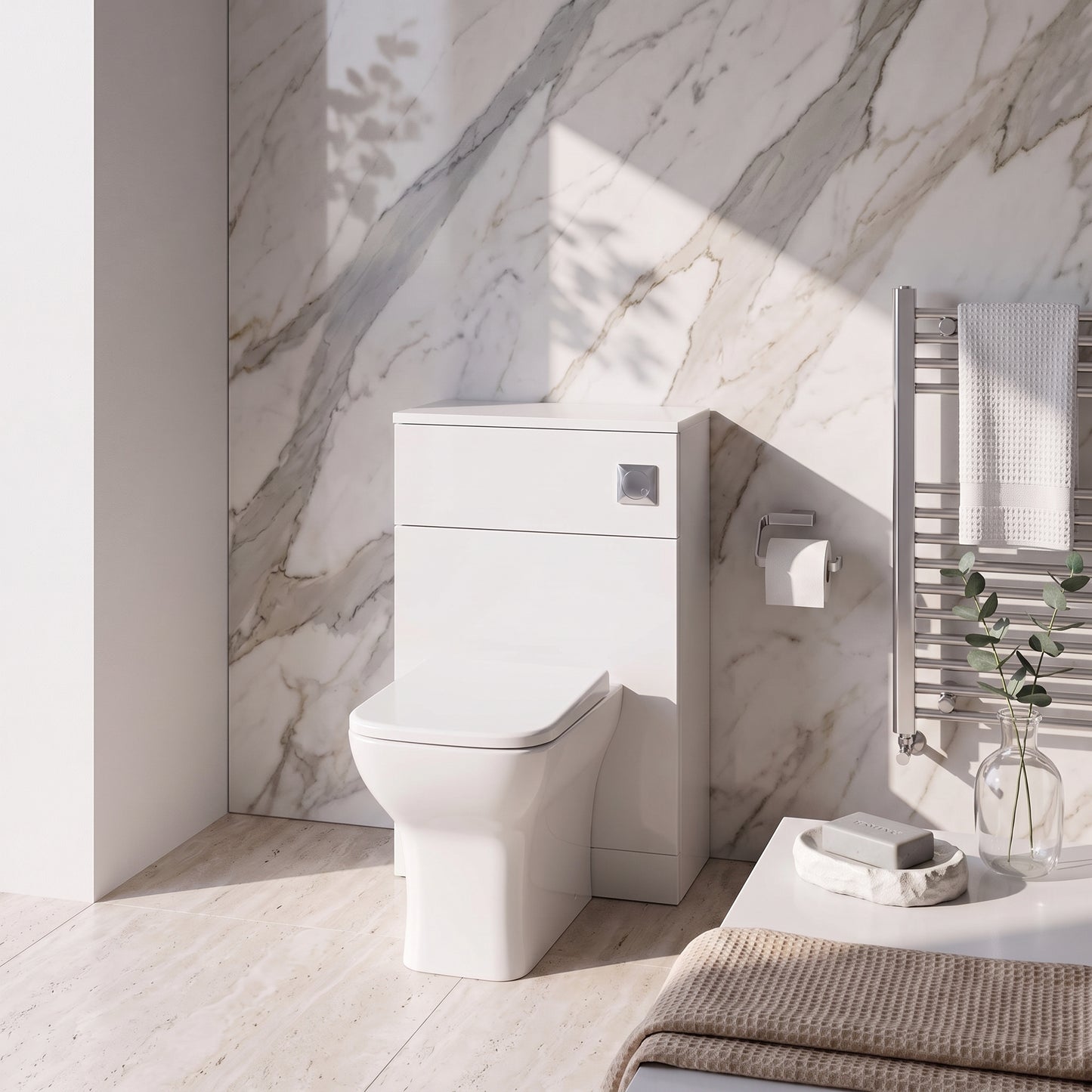 Fairford Aspri 2 500mm Gloss White WC Unit