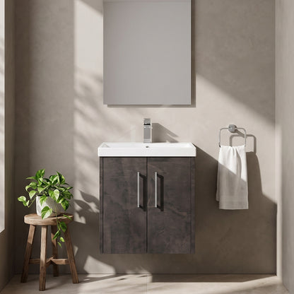 Fairford Anika 500mm Matt Slate 2 Door Wall Hung Vanity Unit