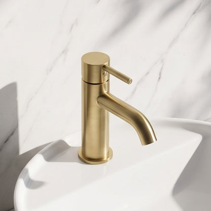 Fairford Element 7 Brushed Brass Basin Mixer