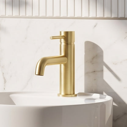 Fairford Element 7 Brushed Brass Basin Mixer