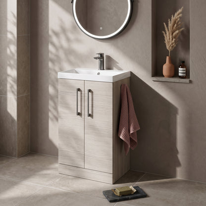 Fairford Aspri 2 500mm Solace Oak Floor Standing Vanity Unit