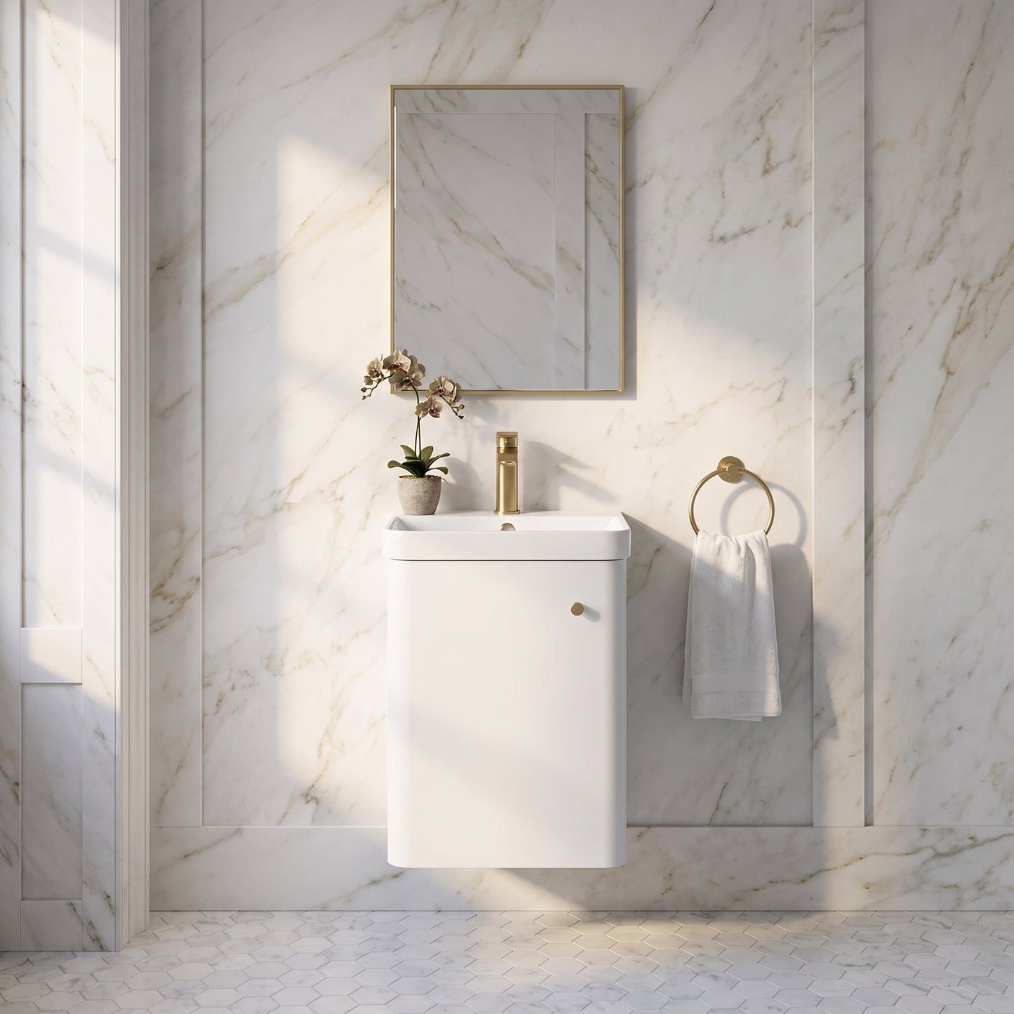 Fairford Crayo 400mm Gloss White Wall Hung Vanity Unit