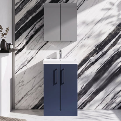 Fairford Aspri 500mm Midnight Blue 2-Door Floorstanding Vanity Unit
