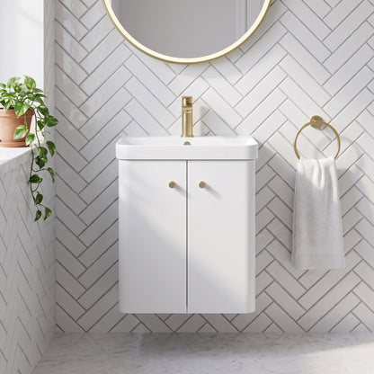 Fairford Crayo 500mm Gloss White Wall Hung Vanity Unit