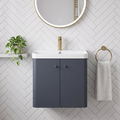 Fairford Crayo 600mm Soft Black Wall Hung Vanity Unit