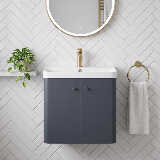 Fairford Crayo 600mm Soft Black Wall Hung Vanity Unit
