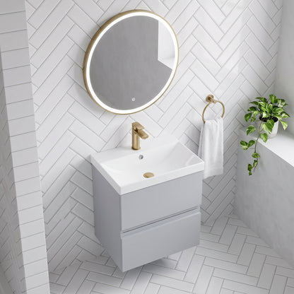 Fairford Finesse 500mm Satin Grey Wall Hung Vanity Unit