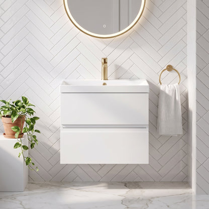 Fairford Finesse 600mm Satin White Wall Hung Vanity Unit