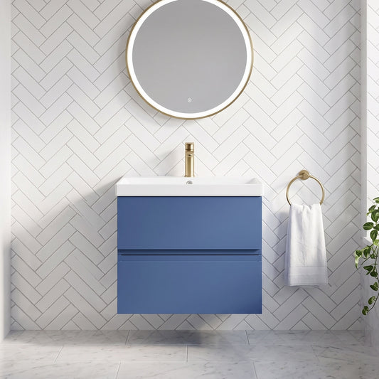 Fairford Finesse 600mm Satin Blue Wall Hung Vanity Unit