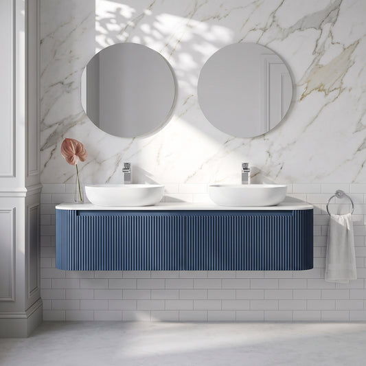 Fairford Sophia Midnight Shadow 1470mm Double Vanity Unit & Worktop