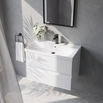 Fairford Finesse 800mm Satin White Wall Hung Vanity Unit
