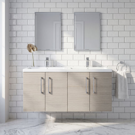 Fairford Aspri Solace Oak 1200mm 4 Door Wall Hung Vanity Unit