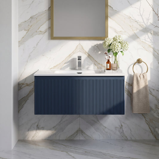 Fairford Sophia Midnight Shadow 800mm Wall Hung Vanity Unit with Basin