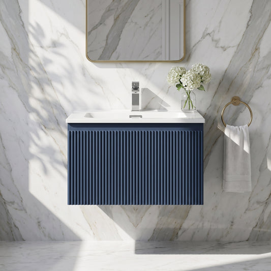 Fairford Sophia Midnight Shadow 600mm Wall Hung Vanity Unit with Basin