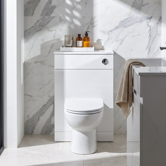 Fairford Opto 600mm Gloss White WC Unit (300mm deep)