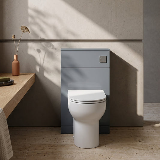 Fairford Carnation 500mm Gloss Grey WC Unit